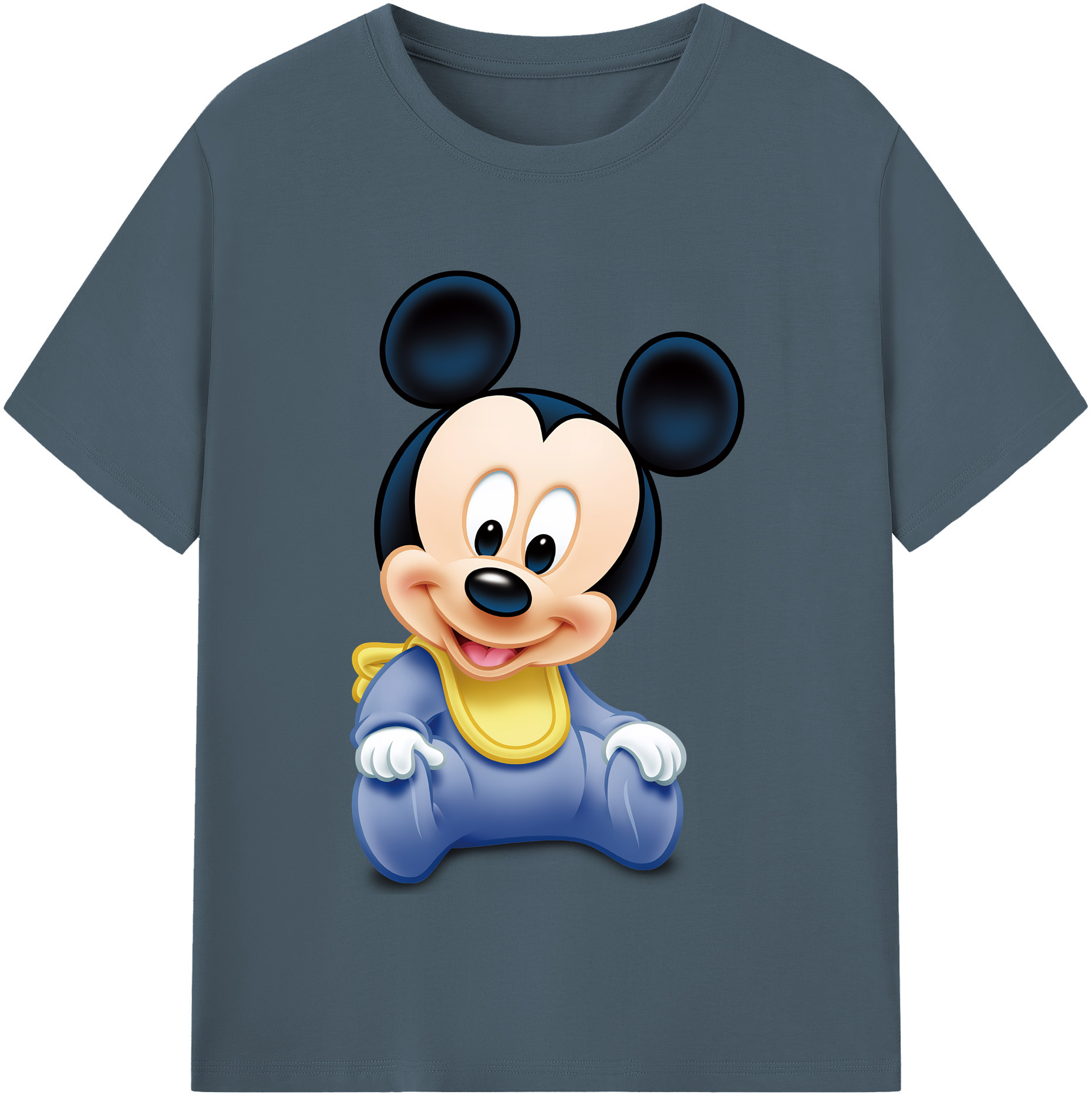 （画像用） ミッキーマウス Mickey Mouse 綿100％半袖Tシャツ（フロントプリント）